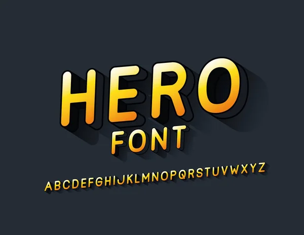 Helden-Schrift und Alphabet-Vektordesign — Stockvektor