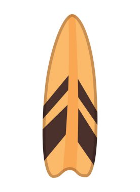 İzole edilmiş çizgili sörf tahtası vektör tasarımı