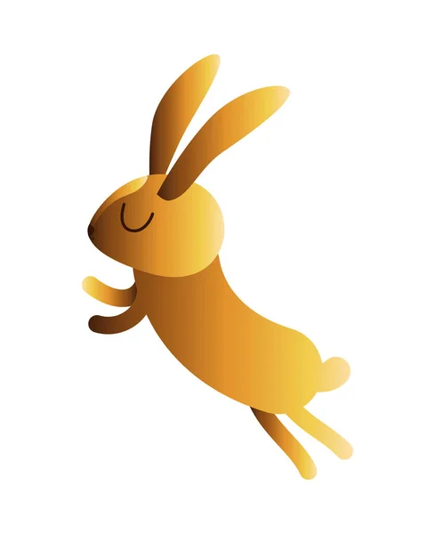 Симпатичный золотой кролик — стоковый вектор