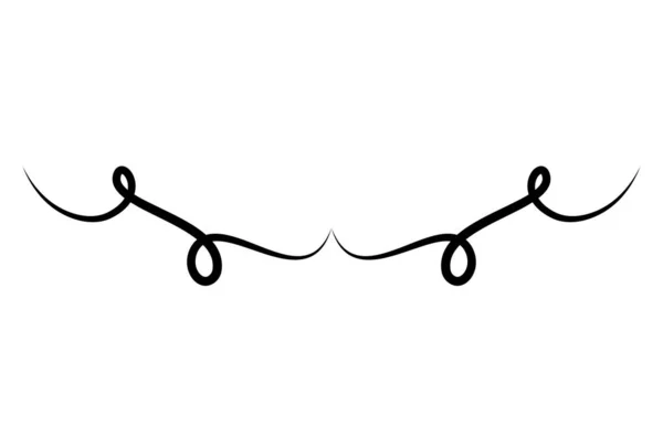Schwarzes und bandförmiges Ornamentvektordesign — Stockvektor
