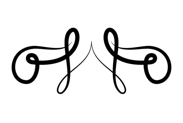 黒とwの文字の装飾ベクトルデザイン — ストックベクタ