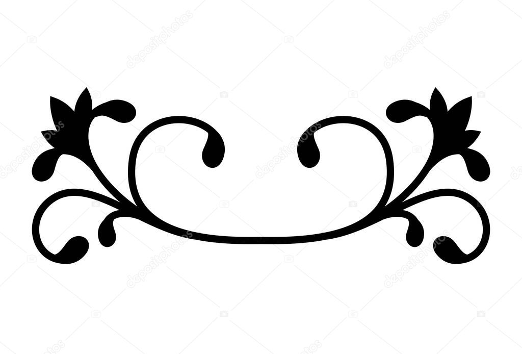 flowers shaped ornament silhouette style icon vector design