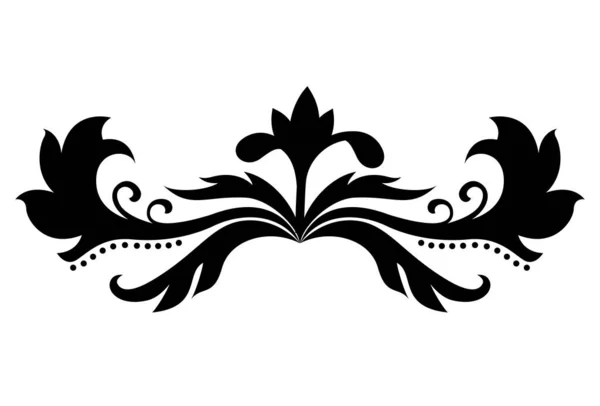 Flor com folhas em forma de ornamento silhueta estilo ícone vetor design — Vetor de Stock