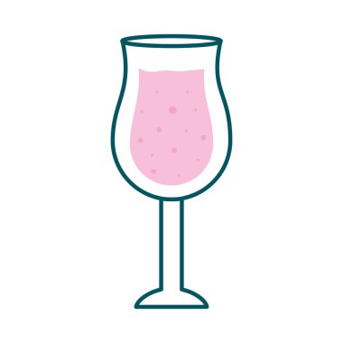 Kasırga kokteyl bardağı hattı ve biçim ikon vektör tasarımını doldur