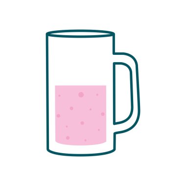 bira cam hattı ve biçim ikonu vektör tasarımını doldur