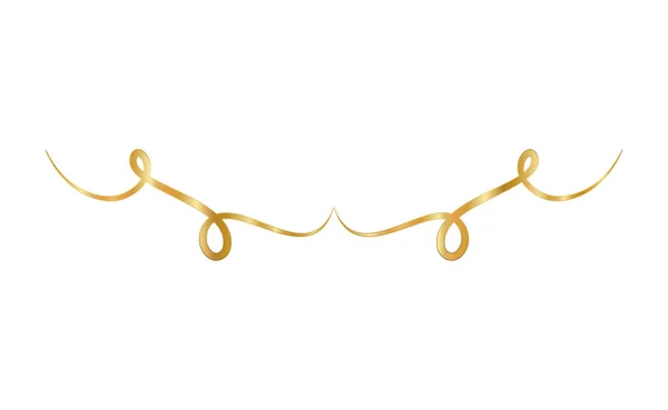 リボンの形をしたベクトルデザインの金の装飾 — ストックベクタ