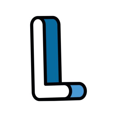 3d l harf vektör tasarımı