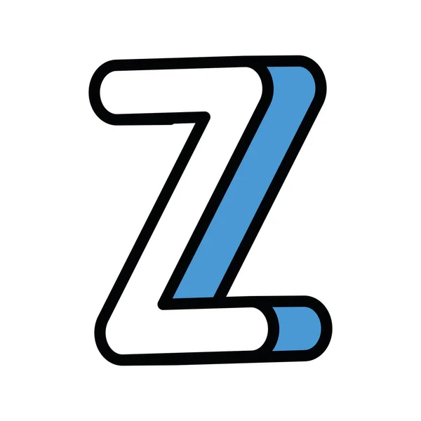 3d z ontwerp van de lettervector — Stockvector