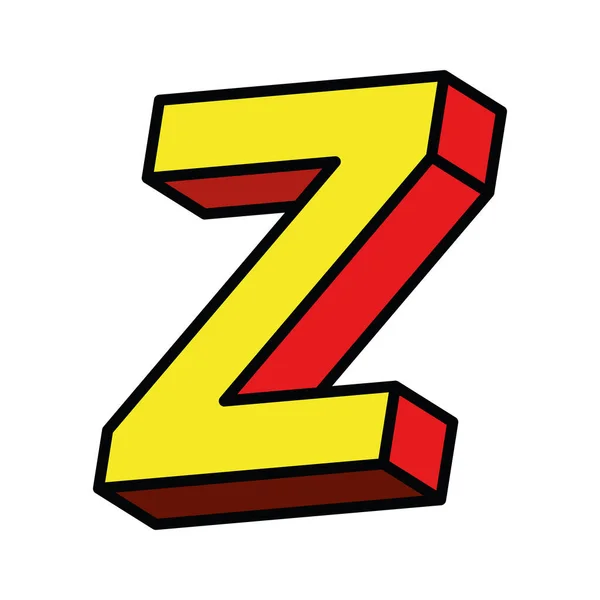 3d z ontwerp van de lettervector — Stockvector