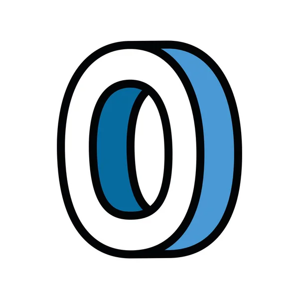 3d o-літера Векторний дизайн — стоковий вектор
