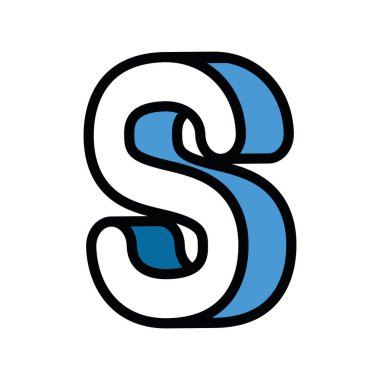 3d harf vektör tasarımı