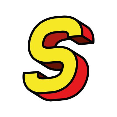 3d harf vektör tasarımı