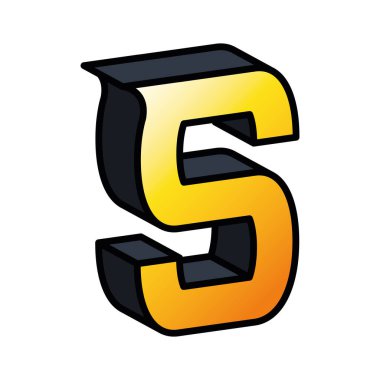 3d harf vektör tasarımı