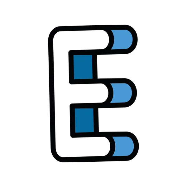 3d e letter verector design — стоковый вектор