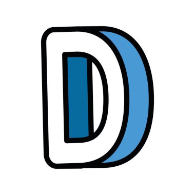 3d harf vektör tasarımı