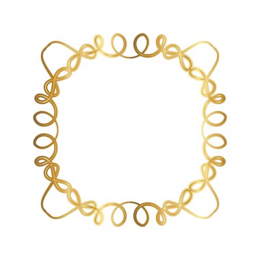 izole edilmiş altın süs çerçeve tasarımı