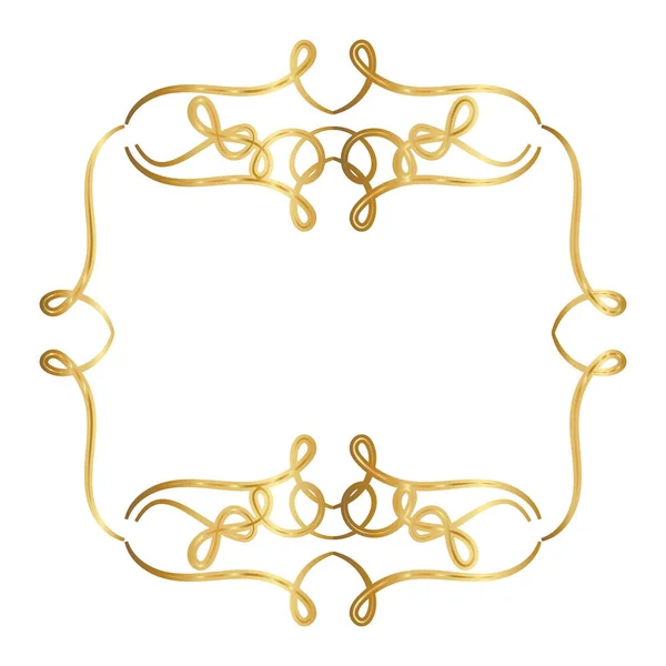 Isoliert Gold Ornament Rahmen Vektor-Design — Stockvektor