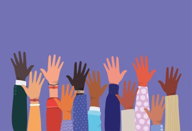 açık ellerin vektör tasarımı çeşitliliği