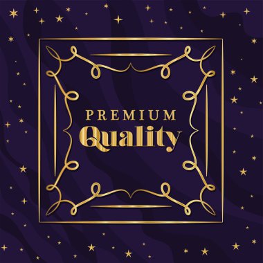 Altın süslemeli ve yıldız vektör tasarımlı kaliteli