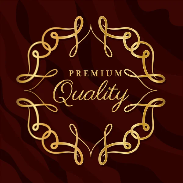 Jakość Premium ze złotą ramą wektor projektu — Wektor stockowy