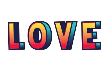 izole aşk harf vektör tasarımı