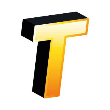 3d harf vektör tasarımı