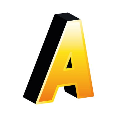 Bir harf vektör tasarımı 3d