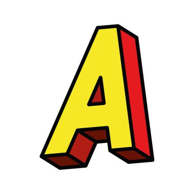 Bir harf vektör tasarımı 3d