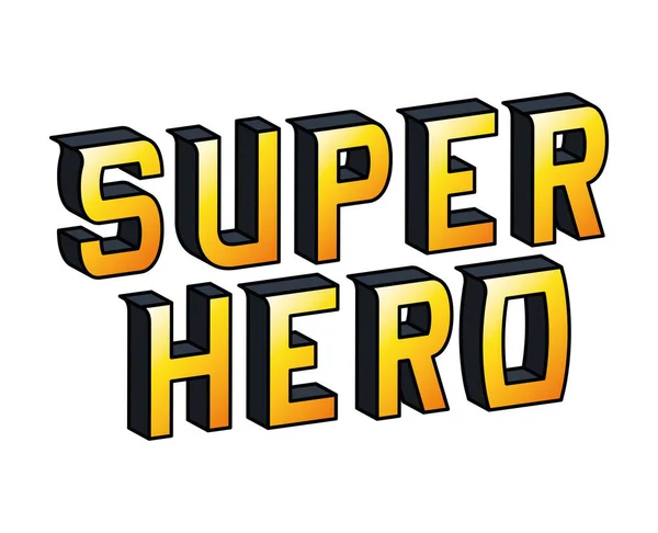 Super hero lettering vector design — Stock Vector