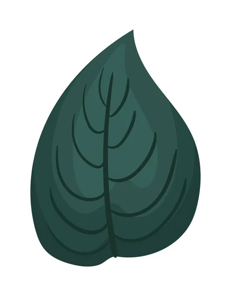 濃い緑の葉の絵ベクトルデザイン — ストックベクタ