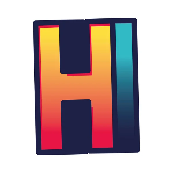 3d h gradiënt letter vector ontwerp — Stockvector