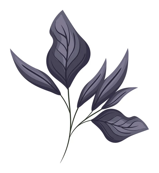 Disegno vettoriale di pittura foglie blu scuro — Vettoriale Stock