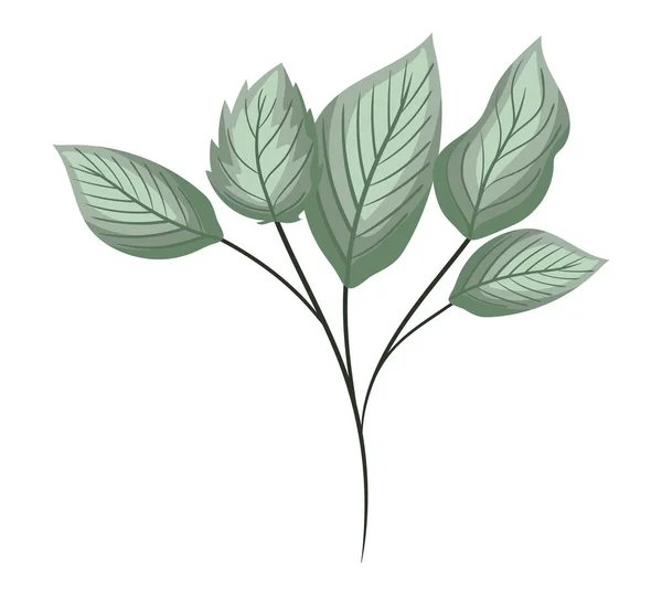 Grüne Blätter Malerei Vektor Design — Stockvektor