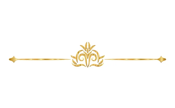 Goldenes Ornament in Pfeil- und Kronenvektorform — Stockvektor