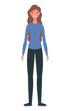 Avatar kadın karikatür vektör tasarımı