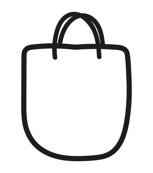 Diseño de vectores de bolsa de compras de boceto aislado — Vector de stock