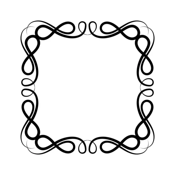Izolované černé ornament rám vektor design — Stockový vektor