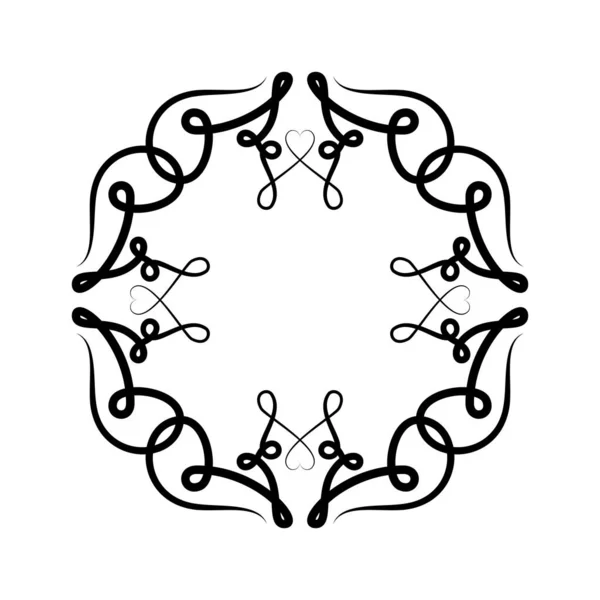 Schwarzes Ornament Rahmen Vektor-Design — Stockvektor