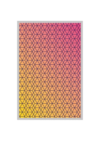 Rosa con degradado amarillo y diseño de vectores de marco de fondo de patrón — Archivo Imágenes Vectoriales
