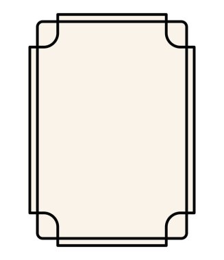 dikdörtgen biçiminde siyah süsleme çerçevesi