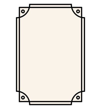 dikdörtgen biçiminde siyah süsleme çerçevesi