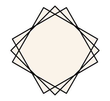 quare biçimli vektör dizaynında siyah süsleme çerçevesi