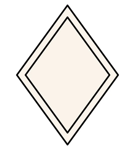 Schwarzer Ornamentrahmen in diamantförmigem Vektordesign — Stockvektor