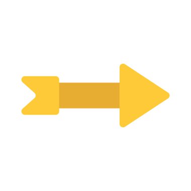 Sağ yönde ok düz biçim ikon vektör tasarımı