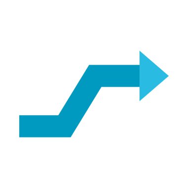 Sağ s ok düz biçim ikon vektör tasarımı