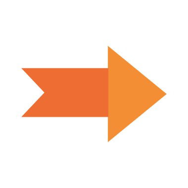 Sağ düz simge vektör tasarımını gösteren ok