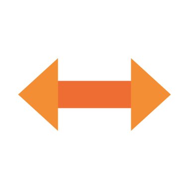 Sağ ve sol ok düz biçim ikon vektör tasarımı