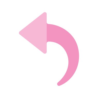 geri ok düz biçim ikon vektör tasarımı