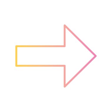 Sağ ok gradyan biçim vektör tasarımı