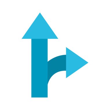 yukarı ve sağ ok düz biçim vektör tasarımı